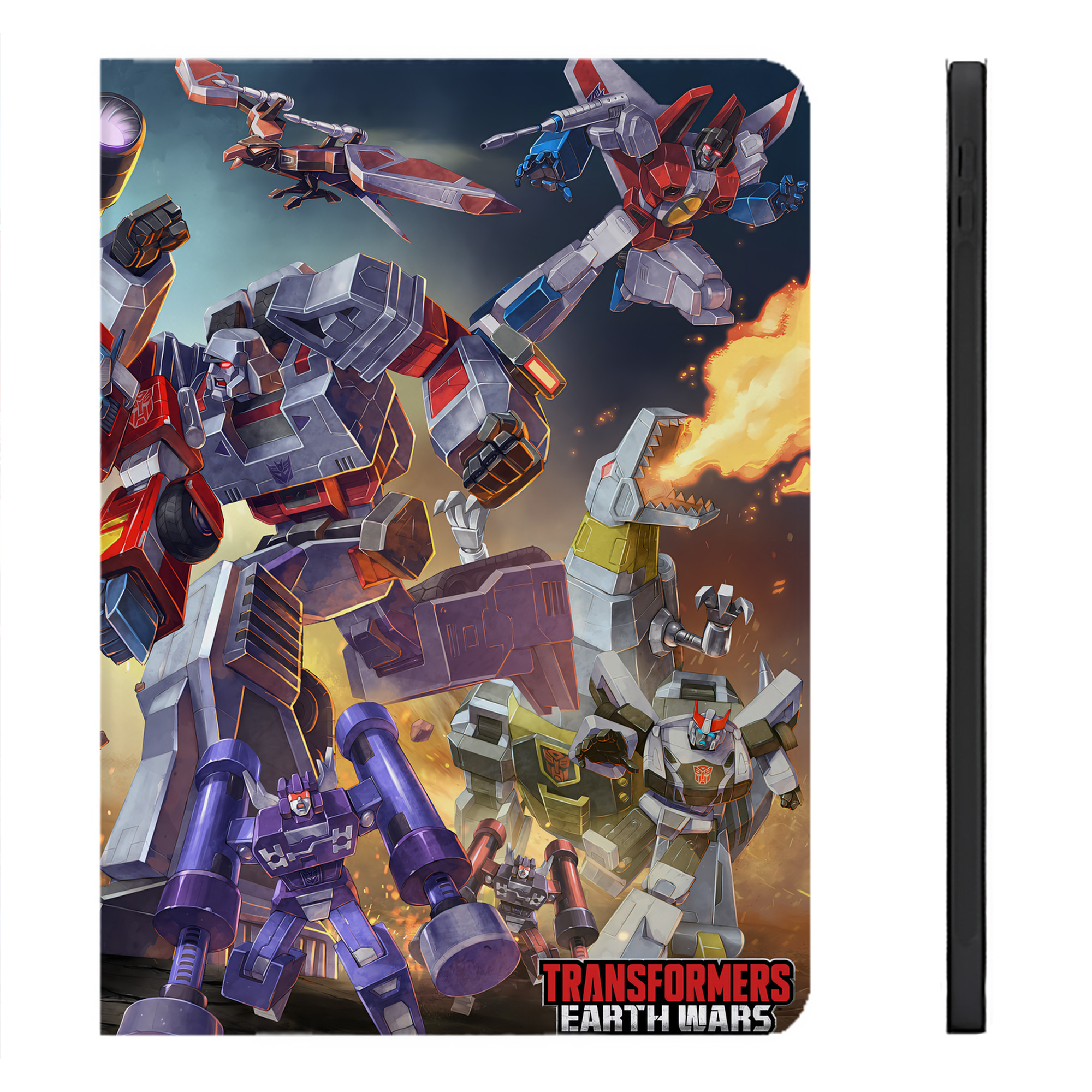 （画像用） Transformers トランスフォーマー IPadケース ペンホルダー付き ブックスタイルデザイン